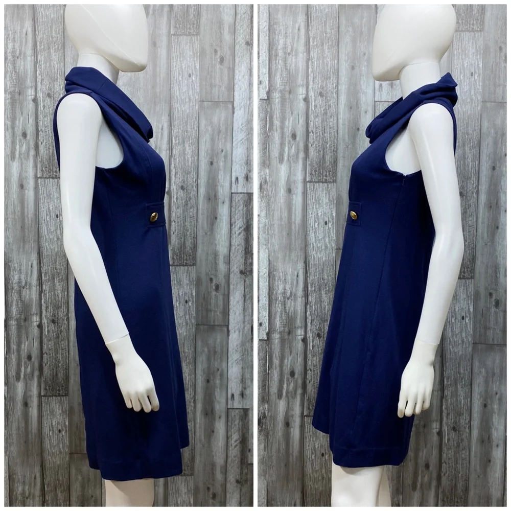 Lilly Pulitzer Finn Shift Ponte True Navy Dress [6017] - Picture 3 of 8